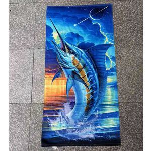 Serviette de plage imprimé au design 2-en-1 idéale en tapis