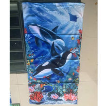 Serviette de plage imprimé au design 2-en-1 idéale en tapis