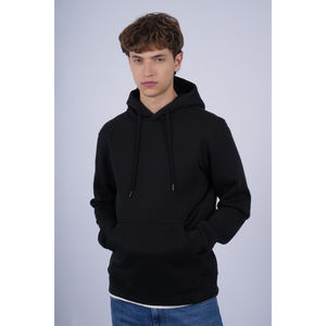 Sweat homme uni à capuche avec poche ventrale