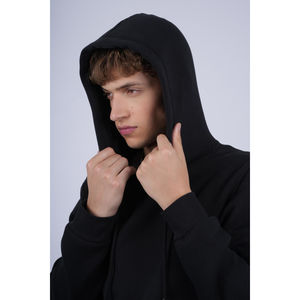 Sweat homme uni à capuche avec poche ventrale