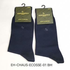 Chaussettes homme avec un fil de coton mercerisé bleu marine