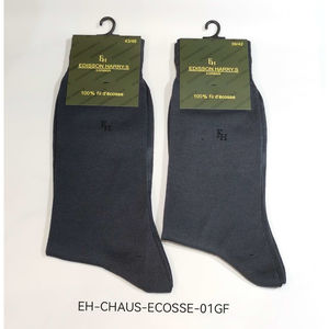 Chaussettes homme avec un fil de coton mercerisé gris foncé