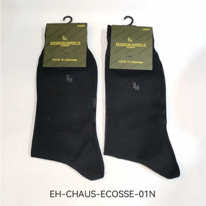 Chaussettes homme avec un fil de coton mercerisé noir