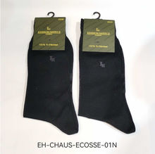 Chaussettes homme avec un fil de coton mercerisé noir