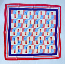 Foulard Carré à Motifs Géométriques