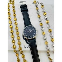 Montre ronde pour homme orné d’index en chiffres romains