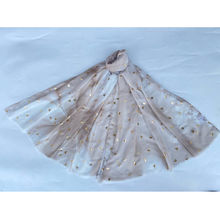 Écharpe dégradée avec feuilles dorées – légèreté et élégance naturelle