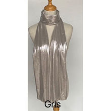 Écharpe brillante effet métallisé – élégance lumineuse en 100% viscose