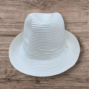 Chapeau d’été en papier avec ruban en dentelle - 3 pièces