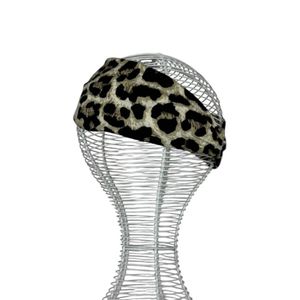 Bandeau avec twist frontal sublimé d'imprimé léopard