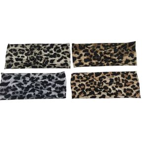 Bandeau avec twist frontal sublimé d'imprimé léopard