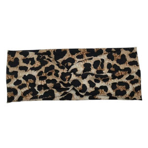 Bandeau avec twist frontal sublimé d'imprimé léopard