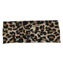 Bandeau avec twist frontal sublimé d'imprimé léopard