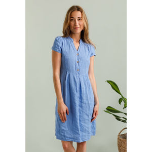 Robe 100 % Lin à Fines Rayures – Élégance Naturelle au Quotidien