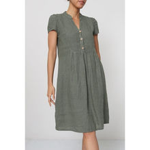 Robe 100 % Lin à Fines Rayures – Élégance Naturelle au Quotidien