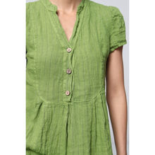 Robe 100 % Lin à Fines Rayures – Élégance Naturelle au Quotidien