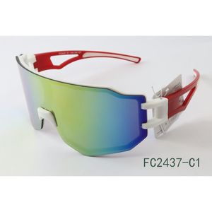 Lunettes de soleil unisexes adulte style sportif à monture enveloppante