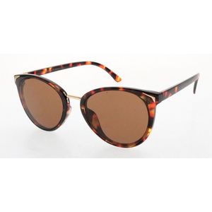 Lunettes de soleil femme style œil-de-chat à détail triangulaire doré