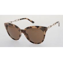 Lunettes de soleil femme œil-de-chat et branches à maillons métalliques