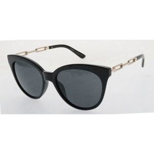 Lunettes de soleil femme œil-de-chat et branches à maillons métalliques