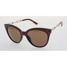 Lunettes de soleil femme œil-de-chat et branches à maillons métalliques