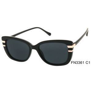 Lunettes de soleil femme papillon avec détail de rayures métalliques