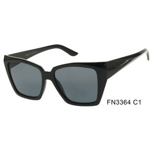 Lunettes de soleil femme de forme trapézoïdale avec des angles adoucis