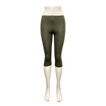 Legging court réalisé en viscose extensible d'une couleur unie