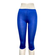 Legging court réalisé en viscose extensible d'une couleur unie