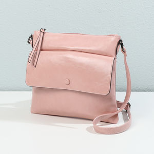 Sac à bandoulière zippé avec poche frontale à rabat pression