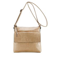 Sac à bandoulière zippé avec poche frontale à rabat pression