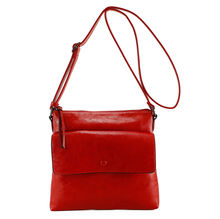 Sac à bandoulière zippé avec poche frontale à rabat pression