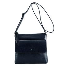 Sac à bandoulière zippé avec poche frontale à rabat pression