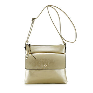 Sac à bandoulière zippé avec poche frontale à rabat pression