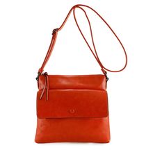 Sac à bandoulière zippé avec poche frontale à rabat pression