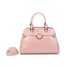 Sac à main cabas avec un décor frontal à anneau métallique