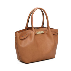 Sac cabas 2-en-1 fermoir doré avec pochette intérieure amovible