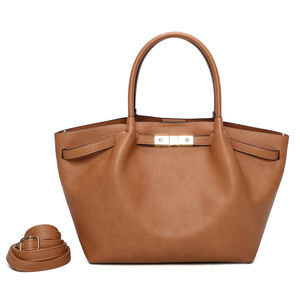 Sac cabas 2-en-1 fermoir doré avec pochette intérieure amovible