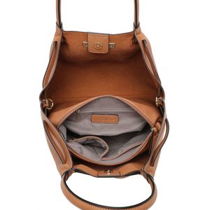 Sac cabas 2-en-1 fermoir doré avec pochette intérieure amovible
