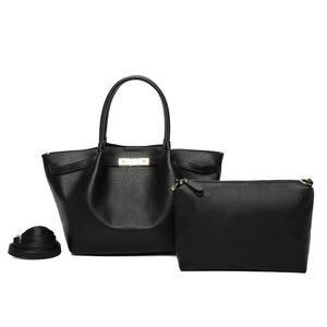 Sac cabas 2-en-1 fermoir doré avec pochette intérieure amovible