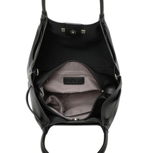 Sac cabas 2-en-1 fermoir doré avec pochette intérieure amovible