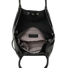 Sac cabas 2-en-1 fermoir doré avec pochette intérieure amovible