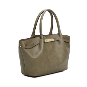 Sac cabas 2-en-1 fermoir doré avec pochette intérieure amovible