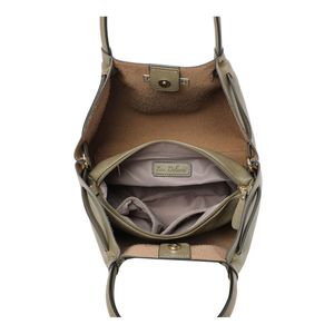 Sac cabas 2-en-1 fermoir doré avec pochette intérieure amovible