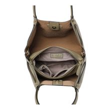 Sac cabas 2-en-1 fermoir doré avec pochette intérieure amovible