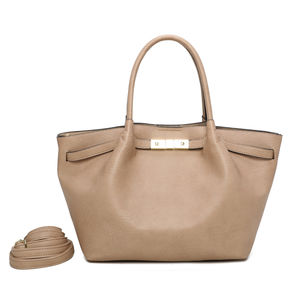 Sac cabas 2-en-1 fermoir doré avec pochette intérieure amovible