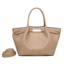 Sac cabas 2-en-1 fermoir doré avec pochette intérieure amovible