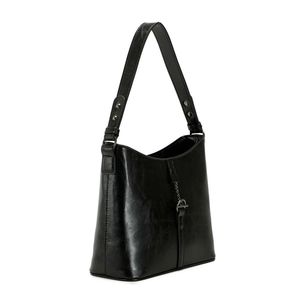 Sac à main hobo en simili cuir avec un pendentif à fermoir toggle