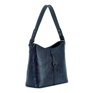 Sac à main hobo en simili cuir avec un pendentif à fermoir toggle