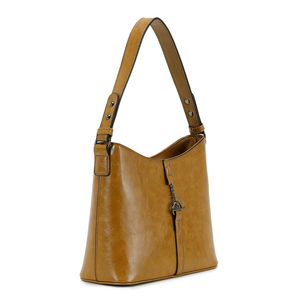 Sac à main hobo en simili cuir avec un pendentif à fermoir toggle